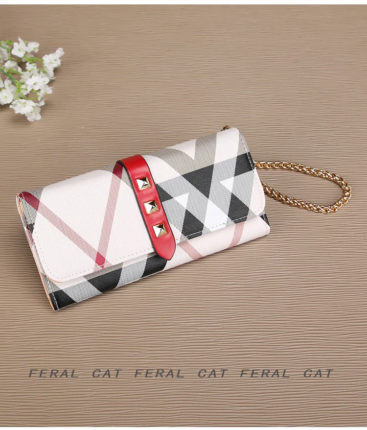 FERAL CAT Female Luxury New Zipper Fashion Wallet Women Wallets Card Hand Bag Phone Packages15
