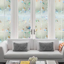 Квадратная круглая стеклянная пленка, статическая преломление, полупрозрачность, новая защита конфиденциальности, защита от УФ-лучей, вращается, Радужный эффект