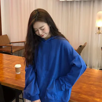 

NEW South Korean women's 2019 winter new long sleeve loose thin top spring and autumn coat