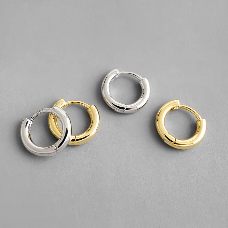Louleur, настоящее 925 пробы, серебряные серьги, минималистичные геометрические маленькие серьги-кольца для женщин/детей, роскошные серебряные ювелирные изделия, подарок