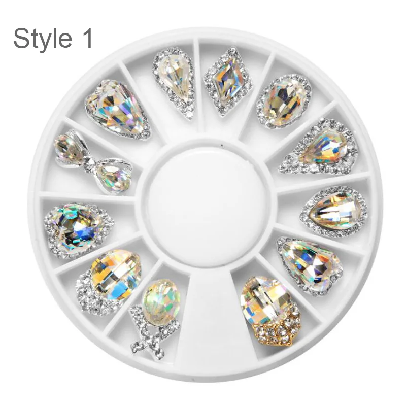 Bittb пилочки для ногтей, художественные украшения, стразы, ювелирные изделия, 3D украшения для ногтей, драгоценные камни, очаровательные аксессуары из сплава с кристаллами для маникюра, DIY дизайн - Цвет: Style 1
