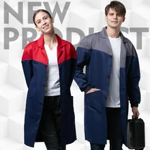 Рабочая ветровка для мужчин и женщин Сращивание Цвет вязка сопротивление весна осень мастерская транспорт с длинным рукавом удобное пальто