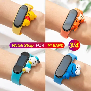 

Rubble Silicone Watch Strap For Mi Band 4 3 Strap Wristband Sport Love Bracelet Bracelet For Xiaomi Band 4 3 Strap