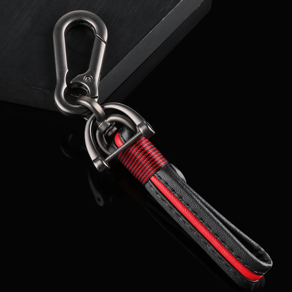 1 шт. модный кожаный брелок для ключей для мужчин Автомобильный ключ сумка с подвесками металлический брелок ручной работы