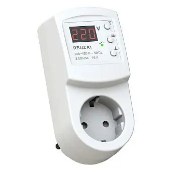Реле напряжения RBUZ R116y 220v однофазное в розетку | Обустройство дома