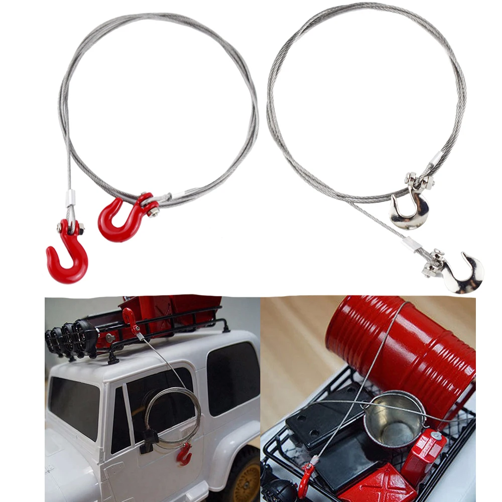 Стальной трос для буксировки с крючками трейлер веревка 1/10 RC Гусеничный