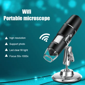 

Wireless Digital WiFi USB Microscope Camera 50X to 1000X Magnification Mini Handheld Endoscope ALI88