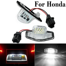 

2 Pcs Canbus Led Car Number License Plate Light Lamp Assembly Luces No Error For Honda Stream Odyssey Jazz Insight Crosstour New