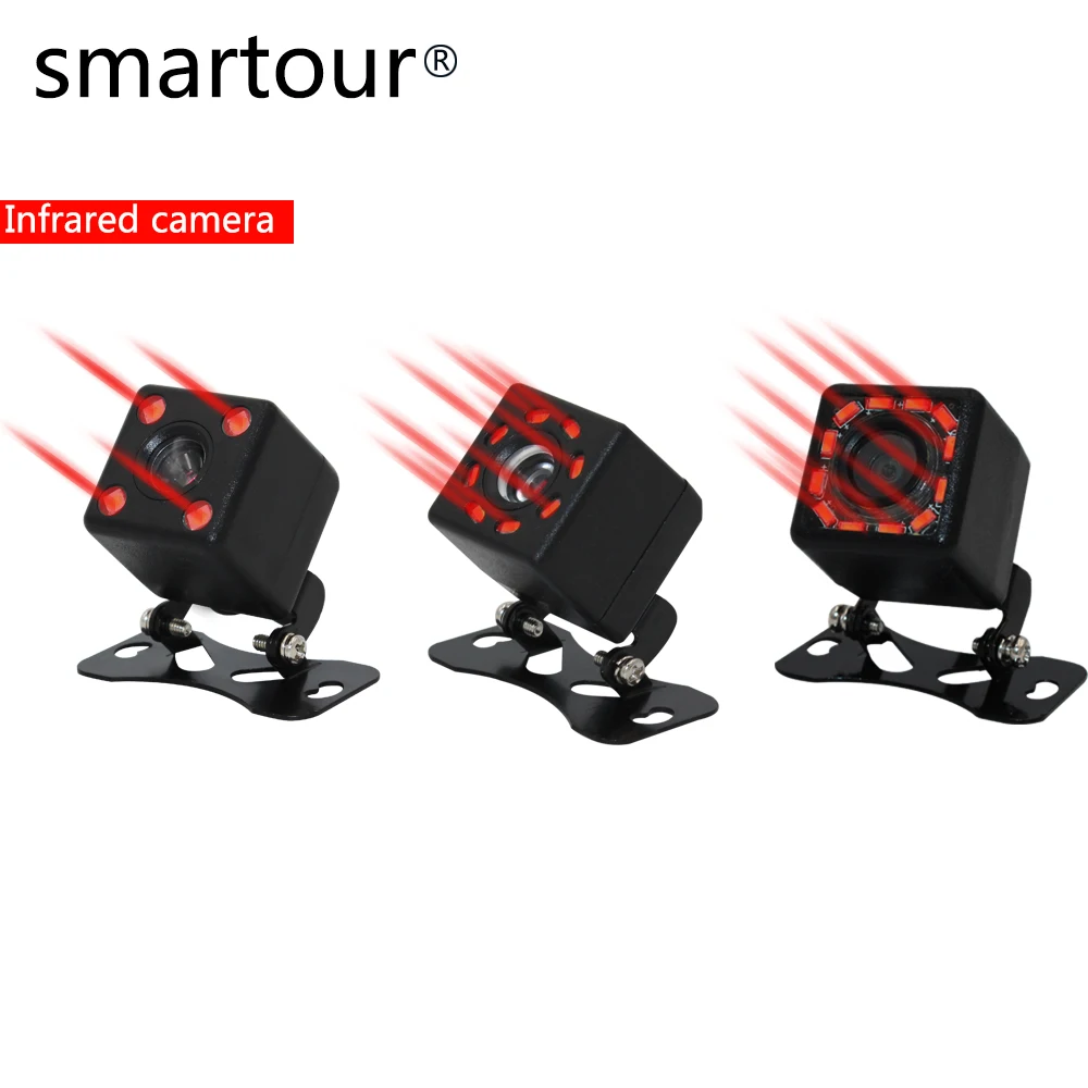 

Smartour Car Rear view Camera Univeral Dynamic Trajectory Parking System Backup 8 IR Lights Night Vision Reverse Camera Video