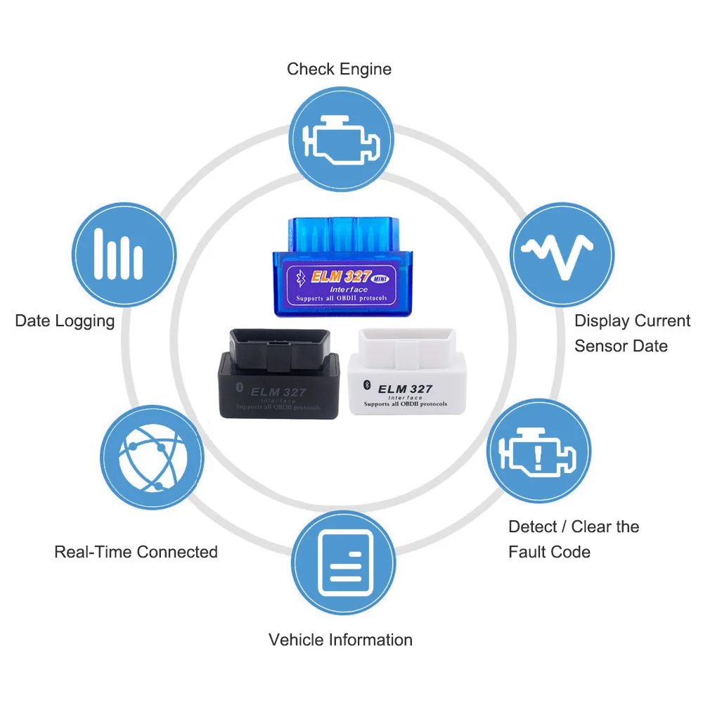 

ELM 327 V2.1 OBD2 Scanner ELM327 Interface Bluetooth OBDII Scanner Car Diagnostic Tool For VW Volkswagen Passat Golf Jetta CC