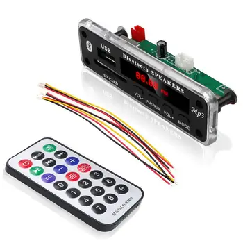 

Bluetooth 5.0 Receiver Car Kit MP3 Player Decoder Board Color Screen FM Radio TF USB AUX Audio Car Accessories