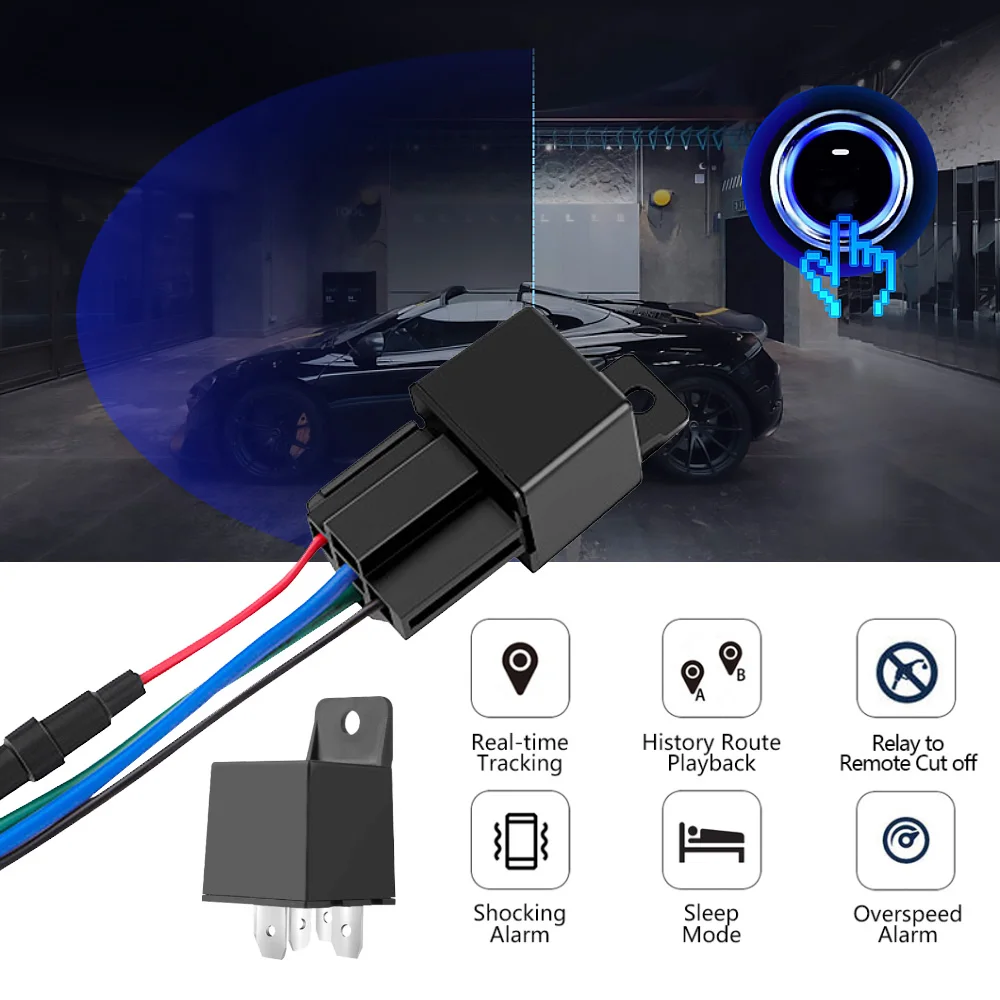 

CJ720 Better Tracking car Relay GPS Tracker Device GSM Locator Remote Control Anti-theft Monitoring Cut off oil power System