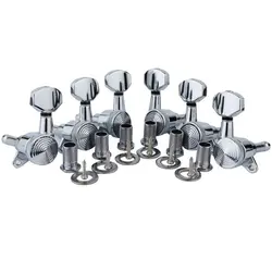 6PCS Guitar Tuning Pegs Tuner Machine Heads DIY FD Logo tuning peg machine head Chrome-Gold-Black