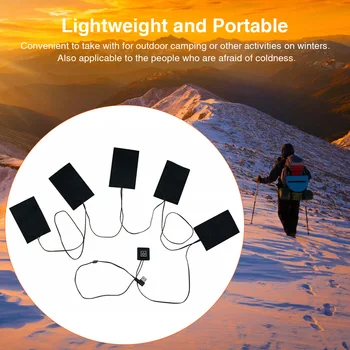 

Waterproof Portable Outdoor Camping Warm Washable Foldable Adjustable Temperature Electric Heating Pad Thermal Clothing 5 In 1