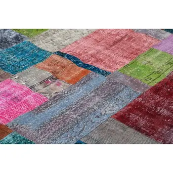 

202x301 Cm Multicolor Handmade Patchwork Rug-7x10 Ft