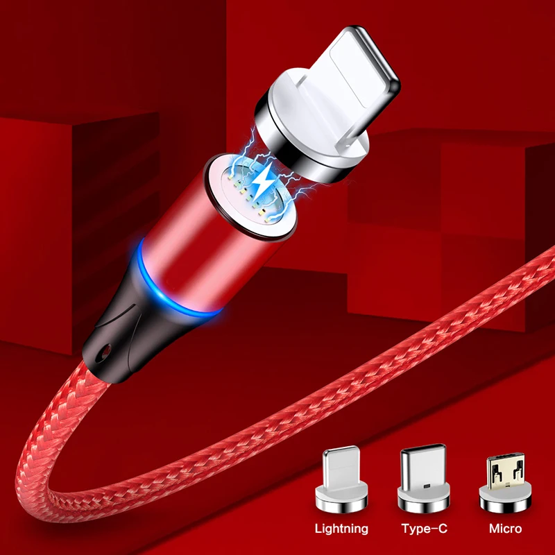 Магнитный кабель 3A 3 в 1 Micro usb type C адаптер зарядное устройство Быстрая зарядка для