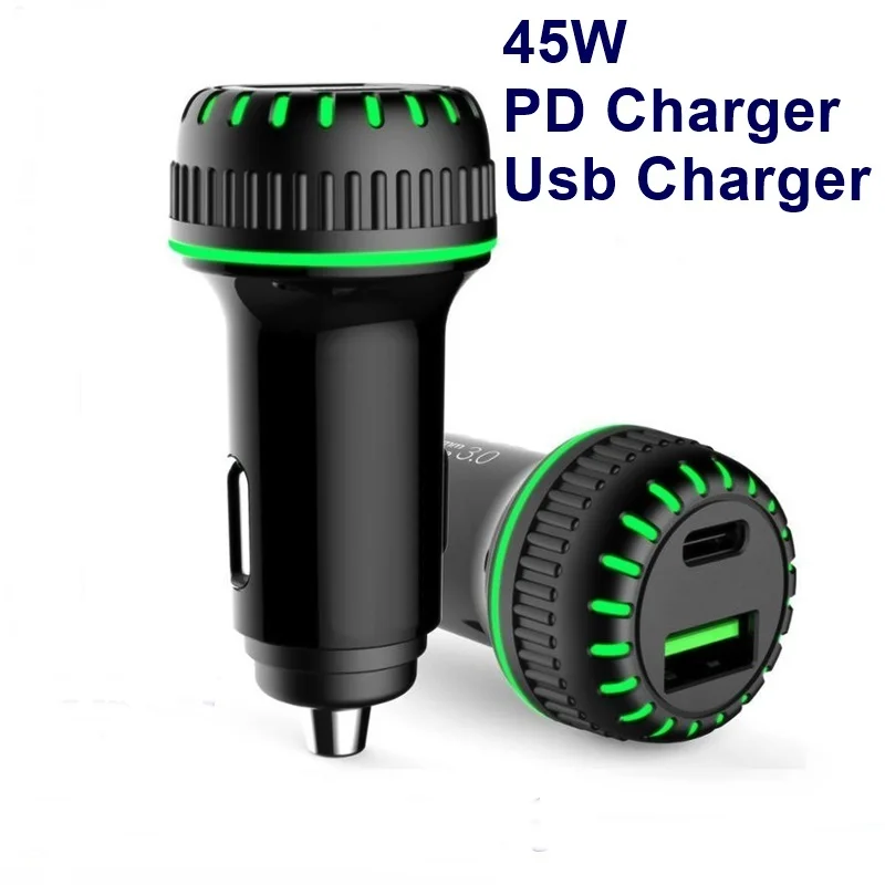 Tongdaytech 45 Вт Usb Автомобильное зарядное устройство Быстрая зарядка QC 3,0 Мобильный телефон PD порт зарядное устройство быстрое автомобильное зарядное устройство для iPhone Xiaomi смартфон - Тип штекера: 42W PD Charger