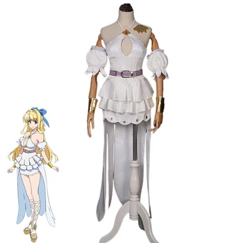 

Cautious Hero: The Hero Is Overpowered but Overly Cautious Lisita Cosplay Costume Adult Women White Dress Suit Halloween Uniform
