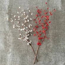 10 шт Рождественский искусственный стебель с ягодами, декоративные ветки для украшения рождественской елки, цветочные композиции для дома