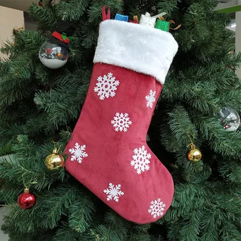 

4 Packs Personalized Christmas Stockings Christmas Decoration Fireplace Hanging Ornaments Family Holiday Decorations