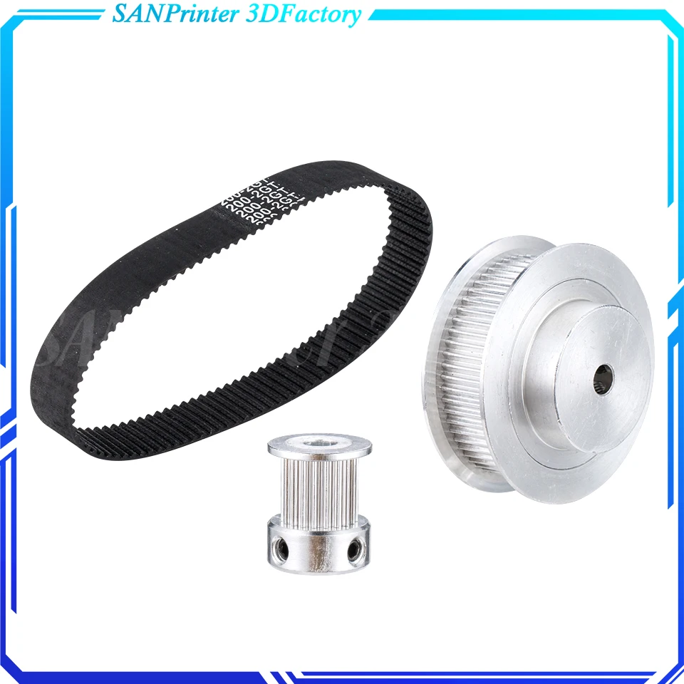 Polia de Correia Dentada Gt2 60 Dentes 20 Dentes mm mm Redução 3:1 1:3 Largura da Correia mm 10 mm para Acessórios de Impressora 3d - Imagem 5