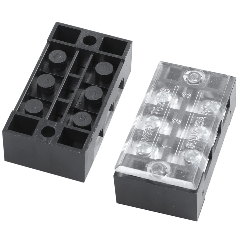 600V 25A двухрядный 3 позиционный клеммный блок с винтовым барьером 10 шт