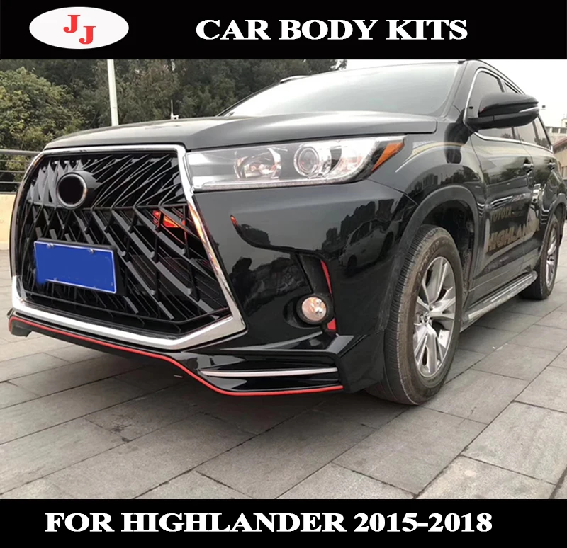 Front And Rear Bumpers Body Kit For Highlander 2015 2016 2017 2018 For