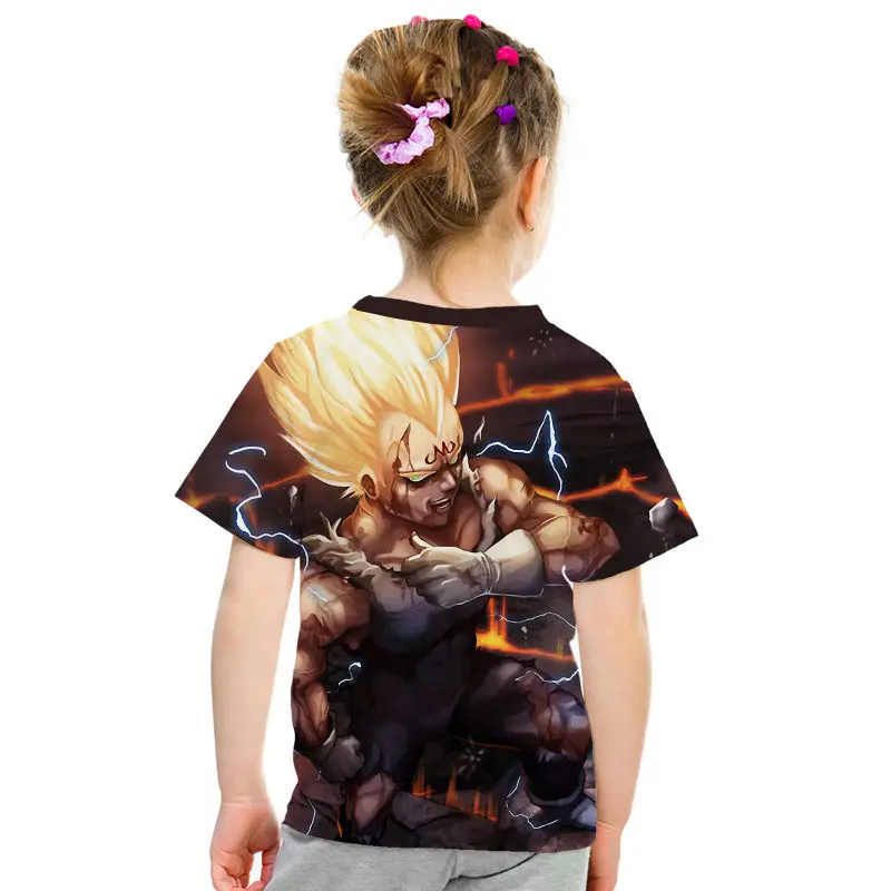 Футболка с Драконий жемчуг одежда для родителей и детей с 3d принтом Z Goku детская повседневная одежда в уличном стиле с принтом из мультфильмов для мальчиков и девочек, забавный летний топ