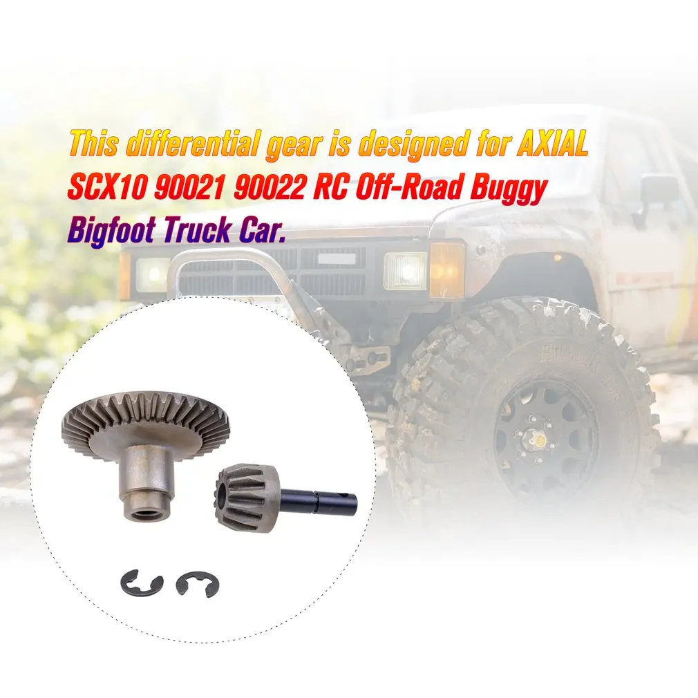 13T 38T Metal Crown Differential Main Gear Kit for Front/ Rear Axle AXIAL SCX10 90021 90022 RC Car Upgrade Parts