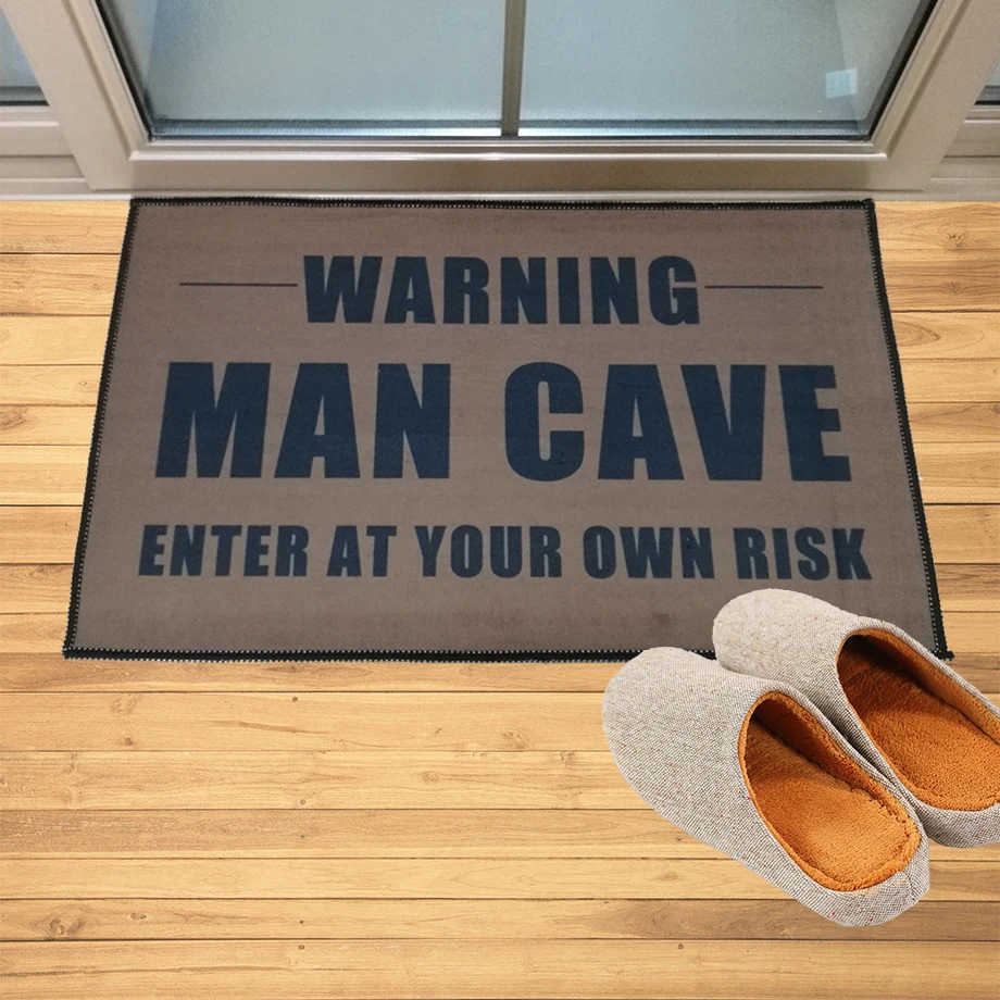 

Man Cave Doormat Entrance Welcome Mat Hallway Doorway Bathroom Kitchen Rugs Custom Floor Mats Carpet Gift Home Decor