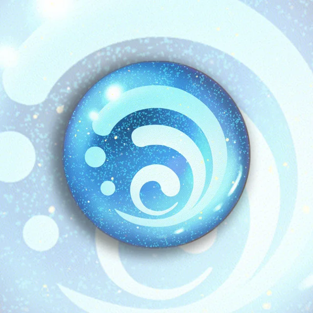 Genshin Impact Eyes Of God Badge Pin Cosplay Game Souvenir Collection Brooch Pins Accessories Props shui