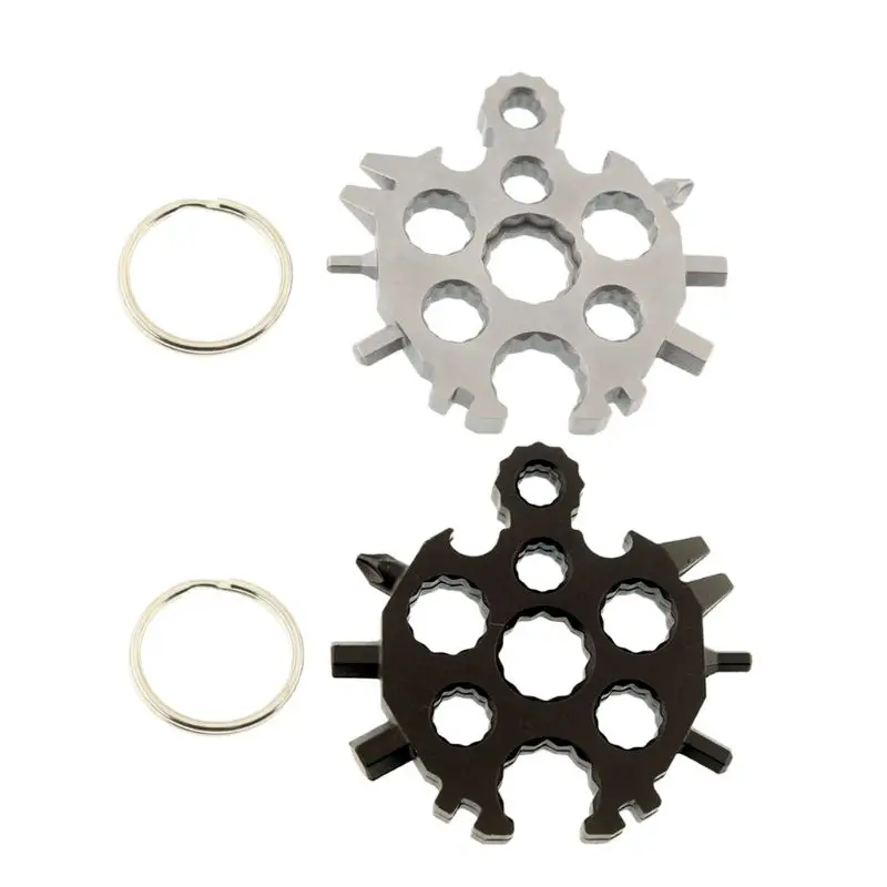

20 in 1 Snowflake Shape Multi-tool Card Combination Outdoor EDC Tool Screwdriver Wrench