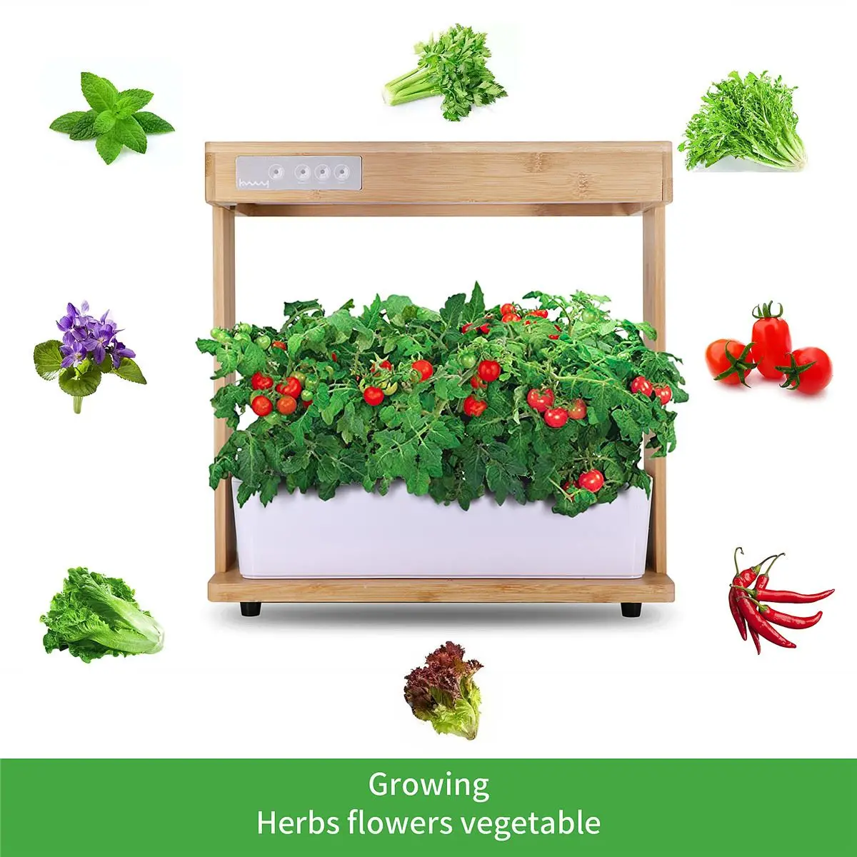 

Nursery Flower Planting Box Automatic Water Absorbing Flower Pot Intelligent Hydroponic Planter Soilless Cultivation Equipment