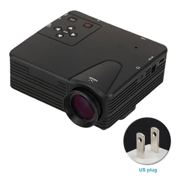 

TV 400 Lumens HIFI Speaker Outdoor Video Player Portable Home Bedroom With Remote Control Full HD Mini Projector Office LCD