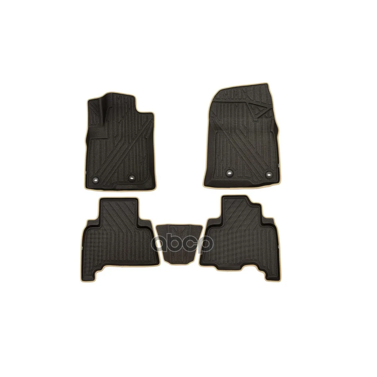 Коврикиkvest3dвсалонlexusgx,2013-,5шт.(Полистар,Черный,Бежевый) KVEST арт. KVESTLEX00004K2