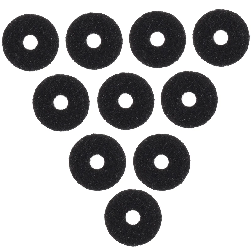 10pcs/set Black/White Felt Shoulder Strap Buttons Washers For Electric Guitar Bass Shoulder Strap Buttons Guitar Accessories