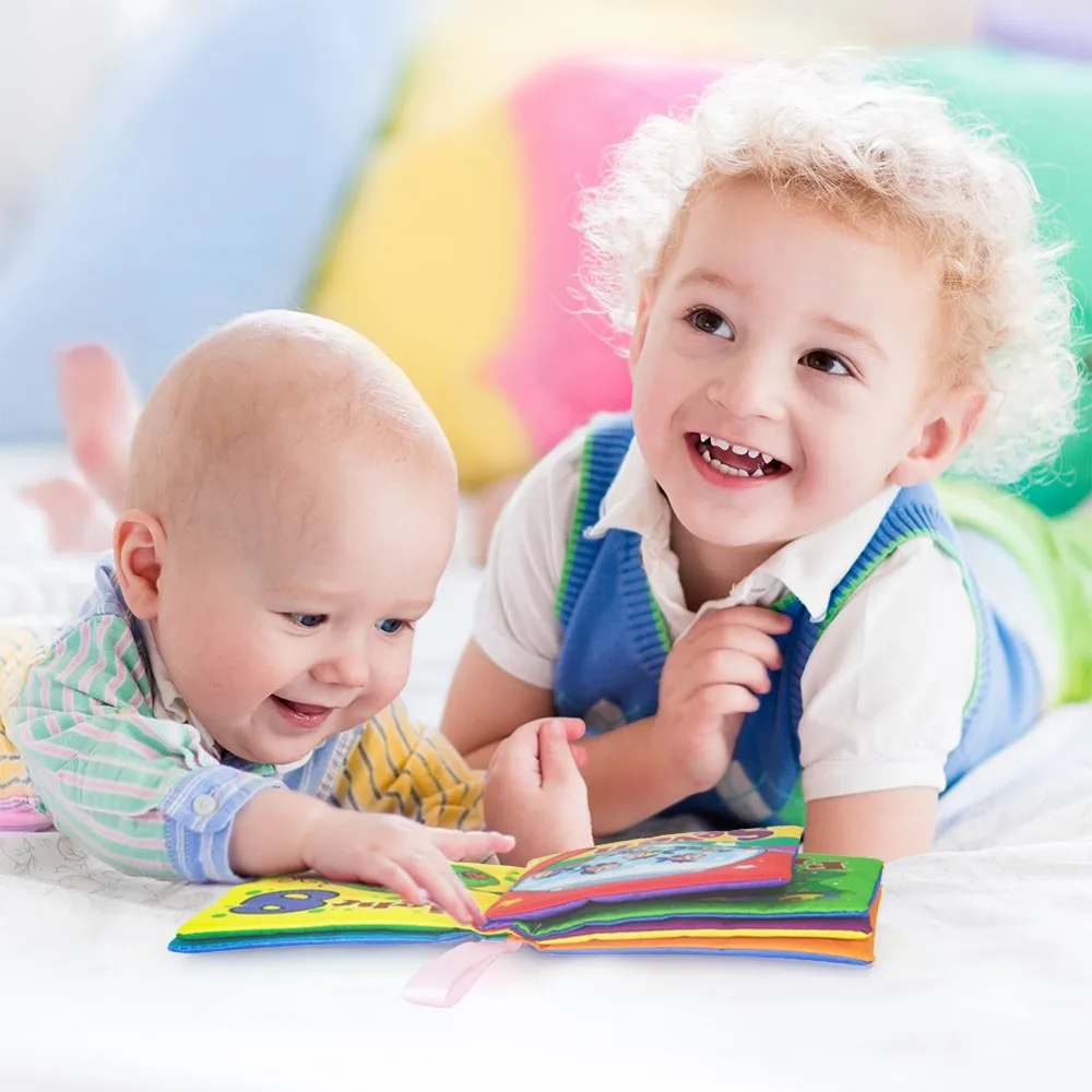 My First Soft Book teytoy 8 шт. детские тканевые книги Игрушки для раннего развития тканевая