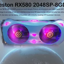 Yeston Radeon RX580 2048 SP-8G GDDR5 видеокарта игровая внешняя видеокарта для настольного компьютера CUTE PET PCI Express x16 3,0