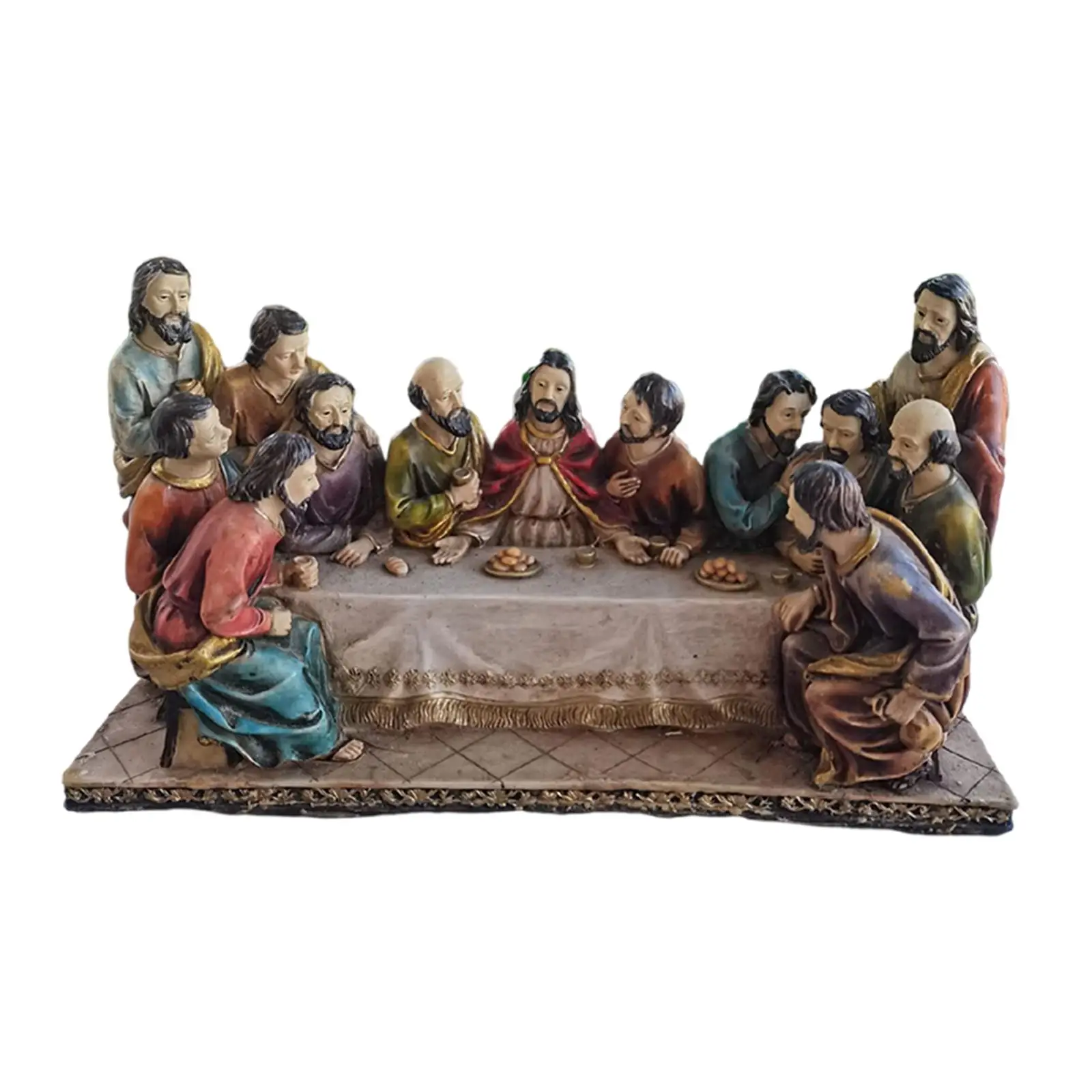Resin The Last Supper Decorative Statue for Office Decoration Religious Gift