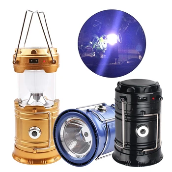 

Portable Solar Camping Tent Light Flame Lamp Lantern Flashlight Retractable Emergency Lighting Camping Light Lantern
