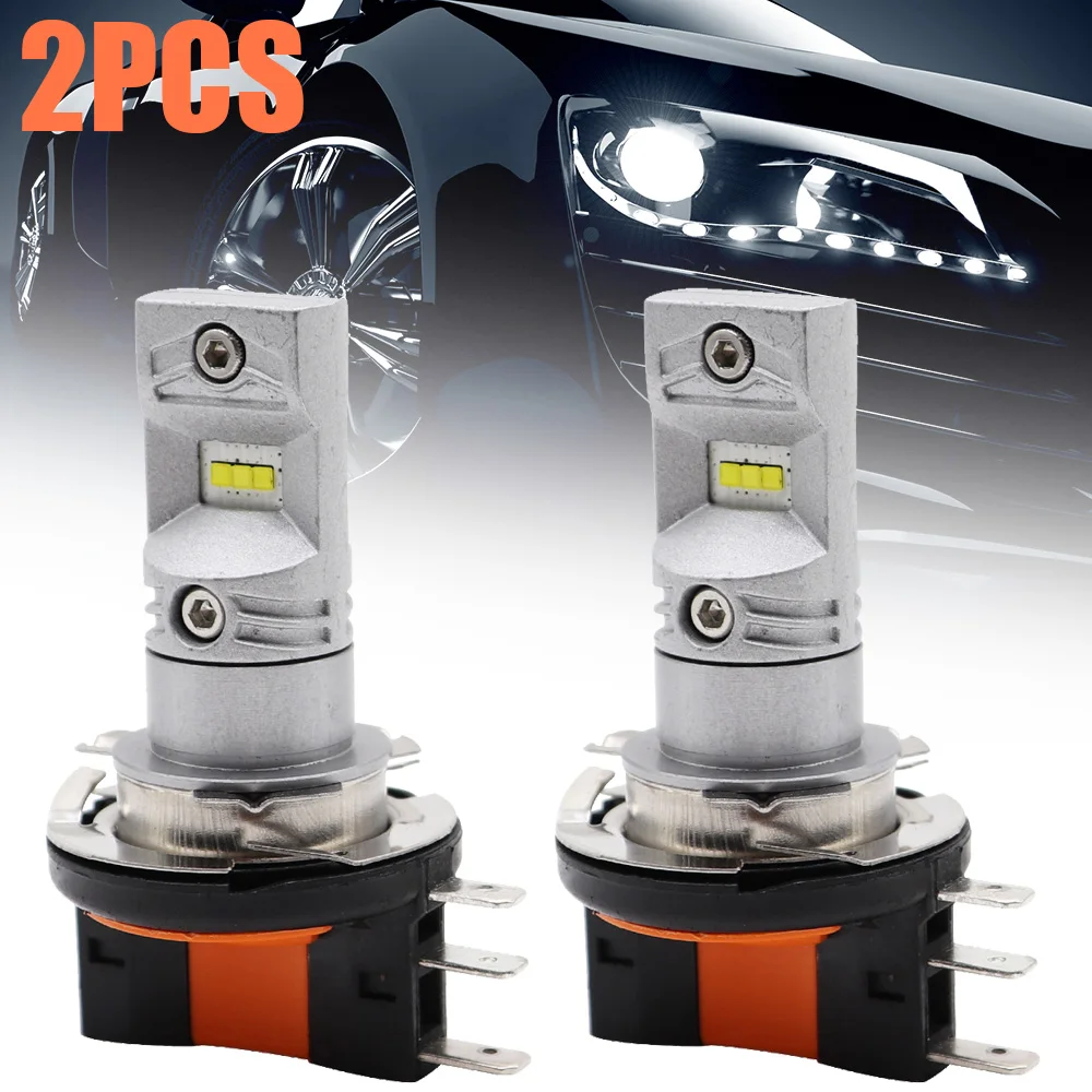 

For Car Lighting 2pcs H15 LED Auto Fog Lamp 30W CSP 1919 chip SMD LED high power Super White 6000K Bulbs Mayitr