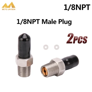 

1/8NPT Male Plug Adapter Fittings PCP Airforce Paintball Pneumatic Quick Coupler 8MM Stainless Steel 2pcs/set