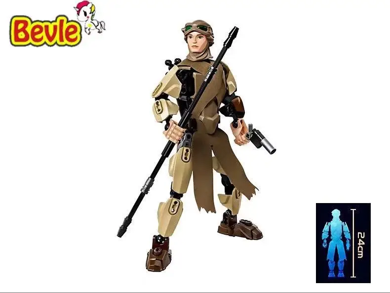 

KSZ 605-1 Buildable Figures Jakku Rey Star General Building Block Compatible Bela Star Series Wars Toys