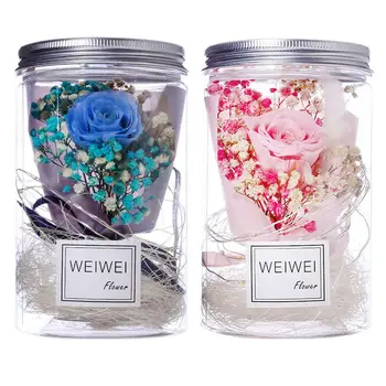 

Home Party Decoration Dried Flower LED Light Rose Babysbreath Decor Girl Gifts Never Fade or Warp and Well Preserved
