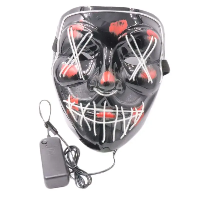 Halloween LED Mask Flashing Purge Masks Election Mascara Costume Party Light Up For Masquerade Cosplay Glow In Dark