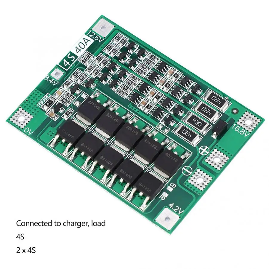 Флюоресцентная плата BMS PCB для защиты литиевых аккумуляторов 14 8 а 16 в 18650 с