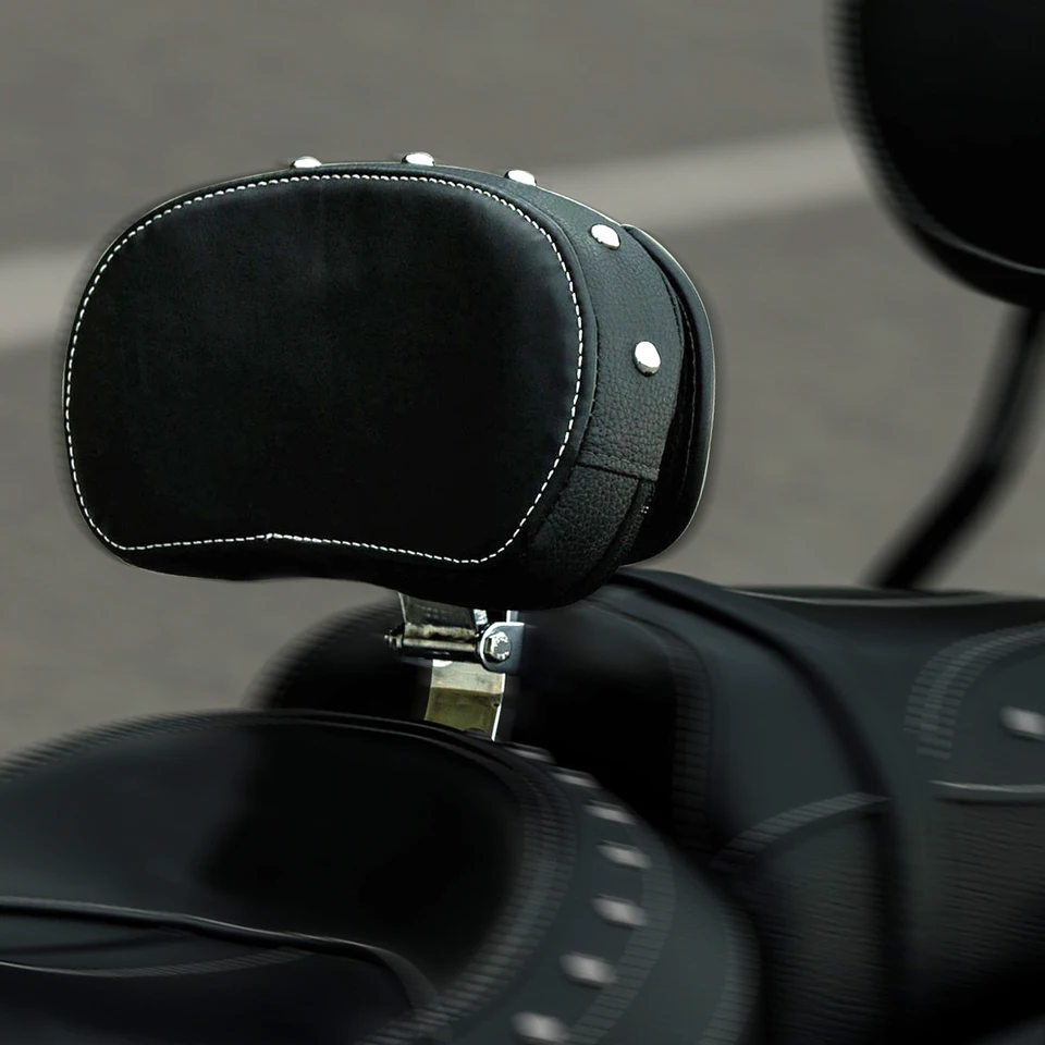 thumbnail image 2 of Dasen Driver Backrest For Indian Motorcycles - Studded Pad For Chief, Chieftain, Roadmaster 2 of 12