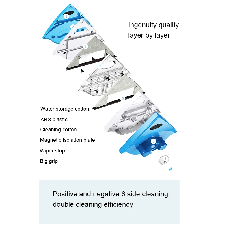 Adjustable Double Side Magnetic Window Wiper Glass Household Cleaning Tools Brush Glass Plastic Cleaner Magnet Windows Cleaner