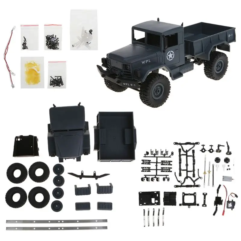 WPL B14 1:16 4WD 2 4G RC Rock Car Crawler военный грузовик багги внедорожники DIY