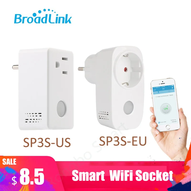 Смарт монитор Broadlink SP3S EU/US Wi Fi розетка Draadloze измеритель мощности IOS и